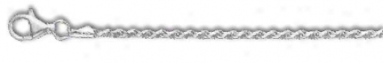 Sterling Silver 8 Inch X 2.5 Mm Rope Enslave Bracelet