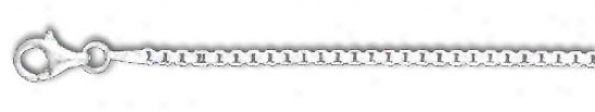 Genuine Silver 9 Inch X 2.0 Mm Driver's seat Chain Bracelet