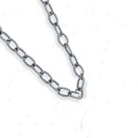 Sterling Silver Designer Cable Link Necklace