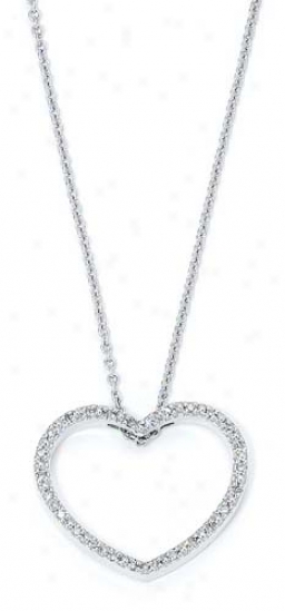 Sterling Silver Rhombus Heart Necklace