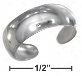 Sterling Silver High Polish Graduated Toe Ring