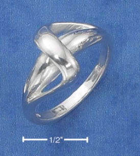 Genuine Gentle High Polish Sigmoid Ring