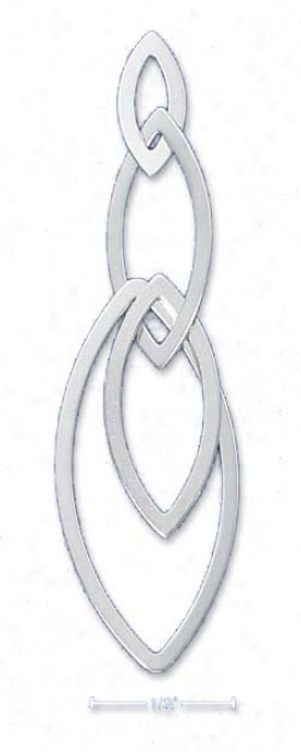 Sterling Silver Italian Multi Open Put in the ledger Dangle Earrings