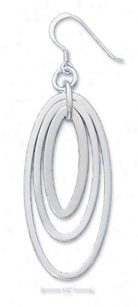 Sterling Silver Italian Small Open Dangle Earrings