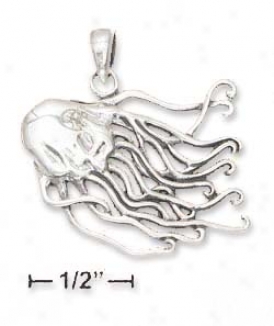 Genuine Silver Jellyfish Attraction (1.25 Inch)