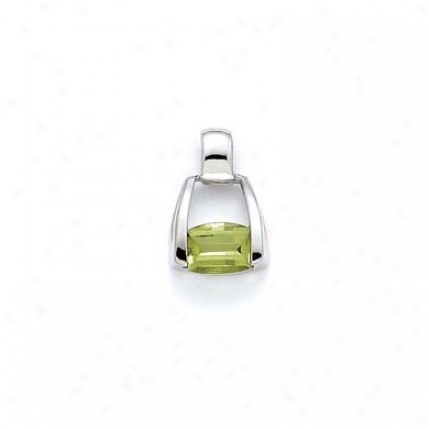 Sterling Silver Peridot Pendant