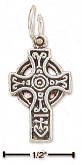 Sterling Silver Tiny Celtic Cross Pendant