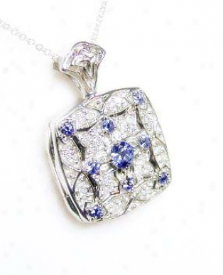 Tanzanite &am; Diamond Antique Locket