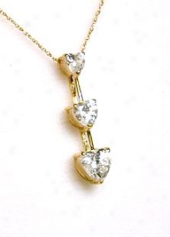 Three Free from ~s Heart Shaped Cubic Cz Pendang