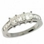 14k White 1.35 Ct Diamond Band Ring