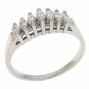 14k White Marquee 0.33 Ct Diamond Band Ring