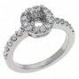 14k White Round 0.59 Ct Diamond Engagement Ring