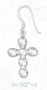 Ss 1 Inch Cross Earrings Comprised Of 6 Soldered 6mm Beads