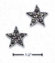 Sterling Silver Marcasite Star Post Earrings