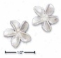 Sterling Silber Tiny Satin Flower Post Earrings