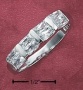 Sterling Silver Womens Tension Set Cz 4 Stone Ring