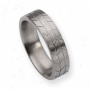 Titanium Tread Deslgn 6mm Satin Band Ring - Size 12