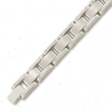 Titanium 9 Mm Mens Link Titanium Bracelet - 8.5 Inch