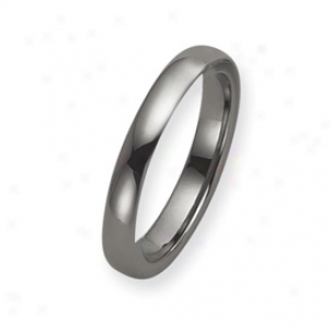 Tungsten 4mm Polished Band Circle - Size 10