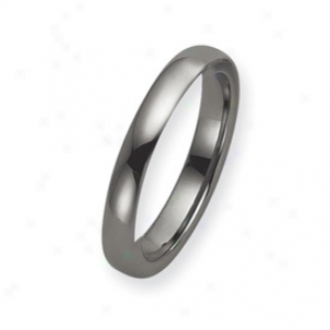 Tungsten 4mm Polished Band Sound - Size 6