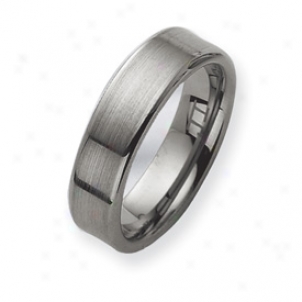 Tungsten Brushed Wedding Band Ring - Size 11.5