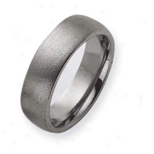 Tungsten Satin Wedding Band Sound - Size 7.5