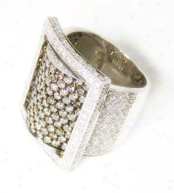Unbelievable Brown/white Diamond Buckle Ring