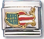 Usa Delineate Italian Charm Link