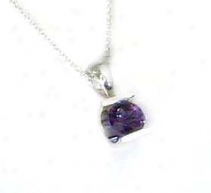 Wg Gorgeous Round Amethyst Pendant