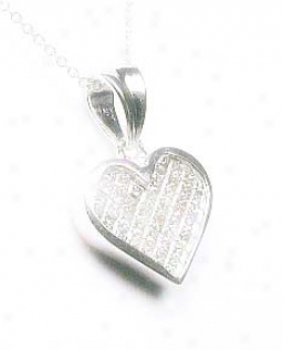 Wg Invisible-se5 Princess Diamond Heart Shaped Pendant