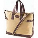 Clava Leather Bags Canvas Everyday Tote W/ Leather Trim