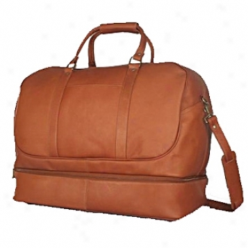 David King Leather Luggage Duffle With Bottom Division