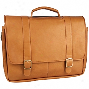 David King Leather Luggage Porthole Laptop Briefcase