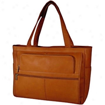 David King Leather Luggage Women's Multi Pocket Laptop Brief