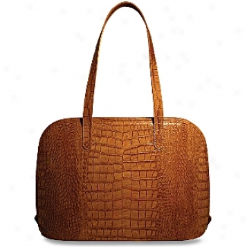 Jack Georges The Croco Collection Large Three Way Zip Tote - Laptop Compatible