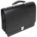 Mcklein Usa I Series Leather Triple Compartment Briefcase