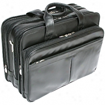 Mcklein Usa R Series Leather 17in. Exp. Double Compartment Laptop Case