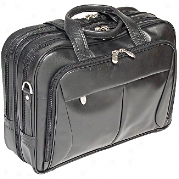 Mcklein Usa R Series Leather Expandable Double Compartment Briefcase