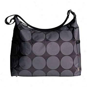 Oioi Sophisticated Baby Bags Black, Charcoal & Lime Dot Hoho Diaper Bag