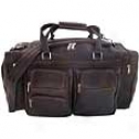 Piel Leather  Goods     20in. Duffel Bag W/pockets