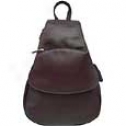 Piel Leather  Goods     Flap-over Sling Leather Backpack