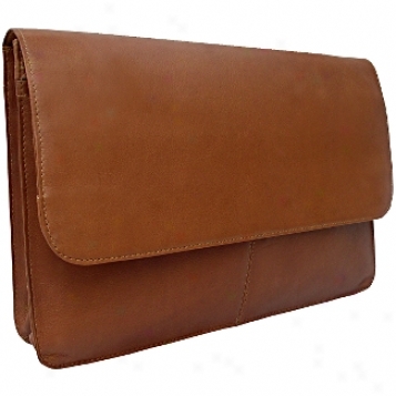 Piel Leather  Goods     Three Section Flap Portfolio