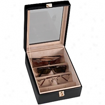 Royce Leather  4 Slot Eyeglass Box