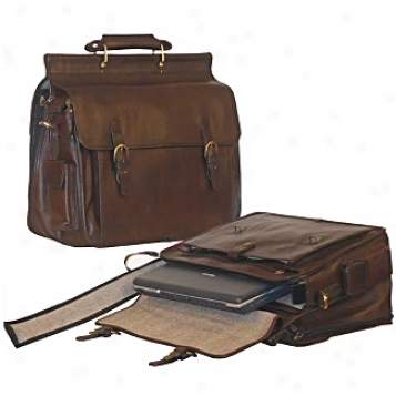 Scully  Leather Goods              Flapover Computer Briefcase