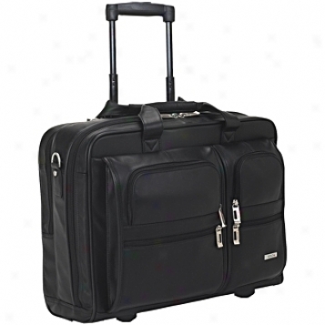 Solo Business Briefcases Nappa Leatber Rolling Computer Portfolio