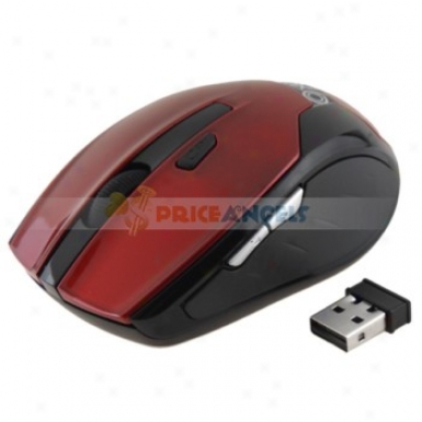 10m 2.4g 1600dpi Usb Wireless Opticap Mouse With Receiver For Pc Laptop(red)