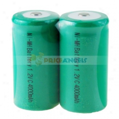 1.2v 4000mah Ni-mh Rechargeable Size C Battery Cell(pair)