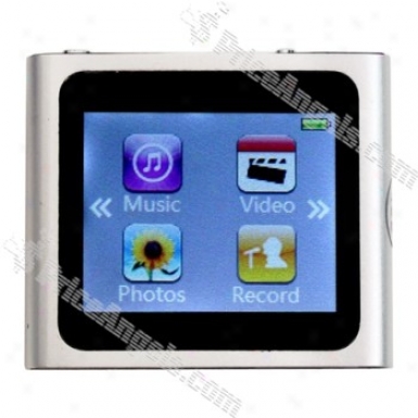 1.5-inch Lcd Touch Screen Mp3/mp4 Portable Media Player By the side of Fm Radio-silver(4gb)