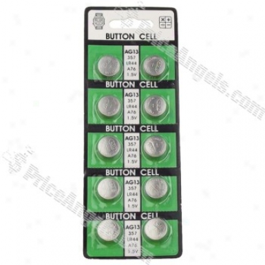 1.55v Ag13/lr44/357a/sr44/a76 Button Cell(10-pack)