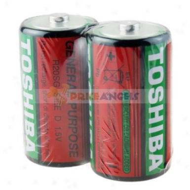 1.5v Toshiba Size D Disposable Batteries (2-pack)